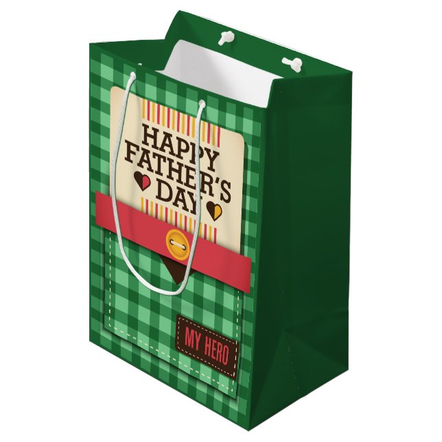 Bolsa De Regalo Mediana Feliz Día del Padre (Angulo Anverso)