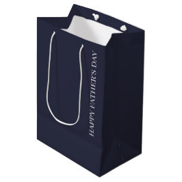 Bolsa De Regalo Mediana Feliz Día del Padre - Carbón Profundo Azul Marino 