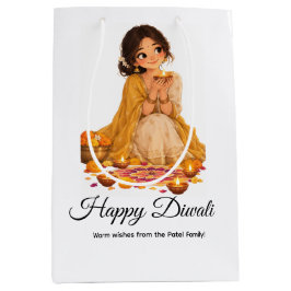 Bolsa De Regalo Mediana Feliz Diwali 