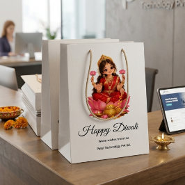 Bolsa De Regalo Mediana Feliz Diwali 