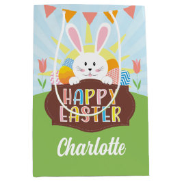 Bolsa De Regalo Mediana Feliz feriado navideño colorido de huevos para niñ