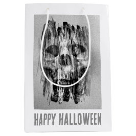 Bolsa De Regalo Mediana Feliz Halloween. Cráneo angustiado
