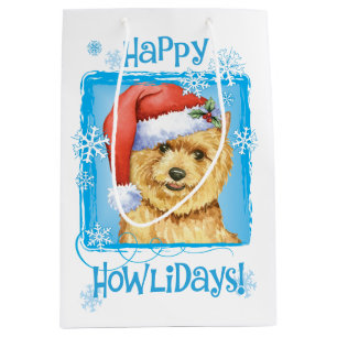 Bolsa De Regalo Mediana Feliz Howlidays Norwich Terrier
