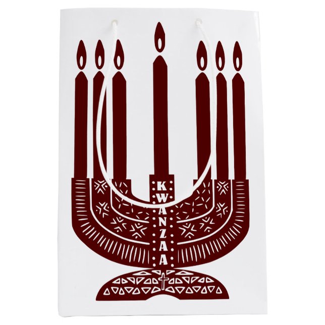 Bolsa De Regalo Mediana Feliz Kwanzaa (Anverso)