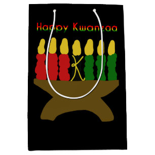 Bolsa De Regalo Mediana Feliz Kwanzaa Kinara