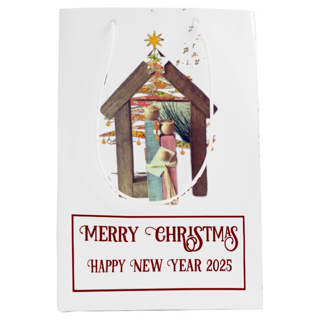 Bolsa De Regalo Mediana ¡Feliz Navidad! (Anverso)