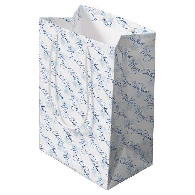Bolsa De Regalo Mediana Feliz Navidad (Angulo reverso)