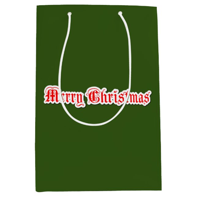 Bolsa De Regalo Mediana Feliz Navidad (Anverso)