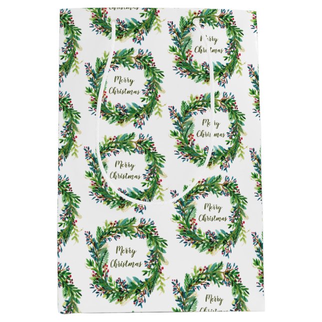 Bolsa De Regalo Mediana Feliz Navidad (Anverso)