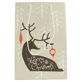 Bolsa De Regalo Mediana Feliz Navidad a los renos Cosy