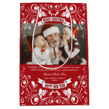 Feliz Navidad Art Nouveau Floral Flourist Foto