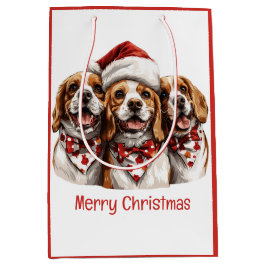Bolsa De Regalo Mediana Feliz Navidad Beagle Dogs