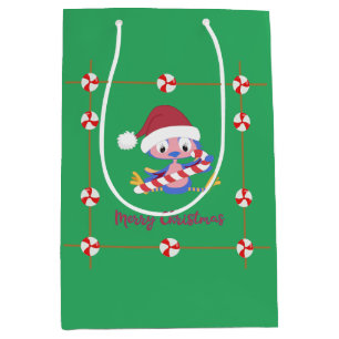 Bolsa De Regalo Mediana Feliz Navidad BlueBird Candy Frame