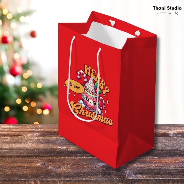 Bolsa De Regalo Mediana Feliz Navidad Chocolate caliente Familia Mug (Subido por el creador)