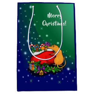 Bolsa De Regalo Mediana Feliz Navidad con el príncipe rata