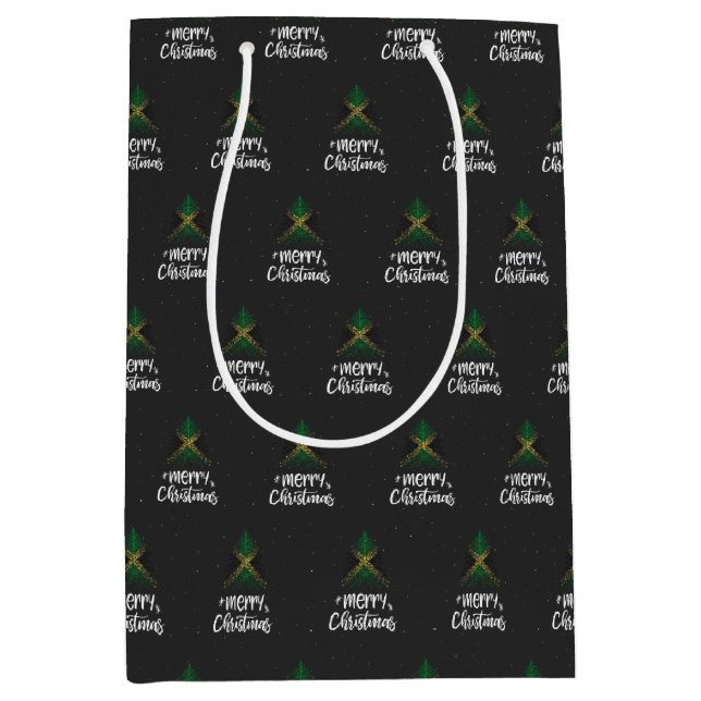 Bolsa De Regalo Mediana Feliz Navidad con la bandera de Jamaica (Anverso)