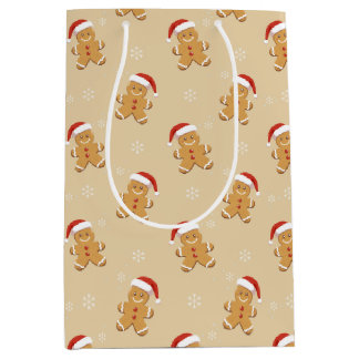 Bolsa De Regalo Mediana Feliz Navidad de Pan de Jengibre
