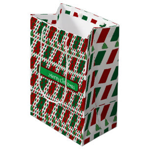 Bolsa De Regalo Mediana Feliz Navidad Elegante y Personalizar moderno