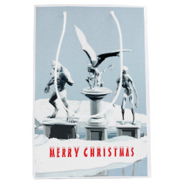 Bolsa De Regalo Mediana Feliz Navidad. Esculturas de hielo monstruosas