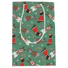 Bolsa De Regalo Mediana Feliz Navidad Grandes perros daneses