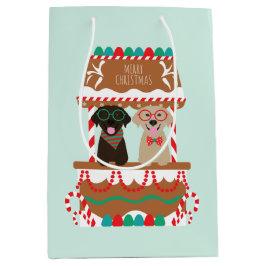 Bolsa De Regalo Mediana Feliz Navidad Labrador Recuperar Perros