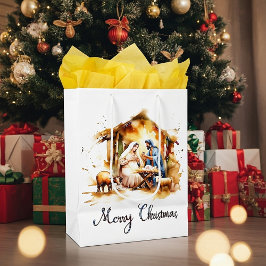 Bolsa De Regalo Mediana Feliz Navidad Natividad