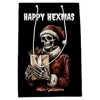 Bolsa De Regalo Mediana Feliz Navidad Spooky Skeleton Gótico