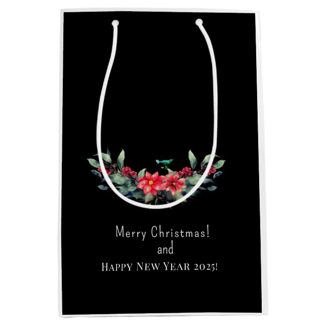 Bolsa De Regalo Mediana Feliz Navidad! Tarjeta (Anverso)