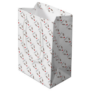 Bolsa De Regalo Mediana Feliz Navidad Winking Rudolph