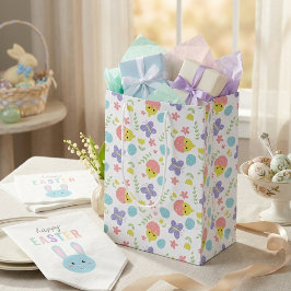 Bolsa De Regalo Mediana Feliz Pascua Pastel Colorido Kawaii Spring Cute