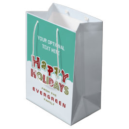 Bolsa De Regalo Mediana Feliz personalizado bolso de regalo de texto