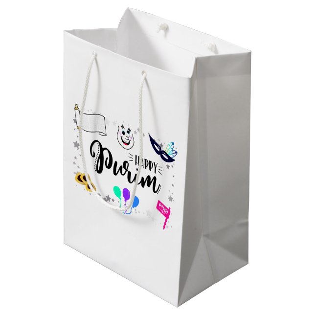 Bolsa De Regalo Mediana Feliz Purio (Angulo Anverso)