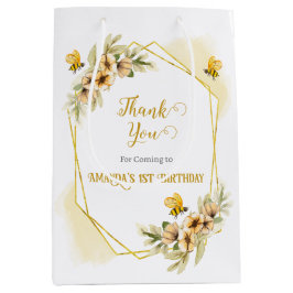 Bolsa De Regalo Mediana Feliz regalo de fiesta de cumpleaños de acuarela d