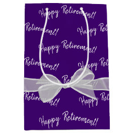 Bolsa De Regalo Mediana Feliz retiro en morado