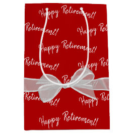 Bolsa De Regalo Mediana Feliz retiro en rojo