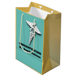 Bolsa De Regalo Mediana Fenómeno Caduceus Médica Adulto Verde azulado Feli