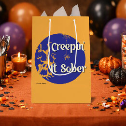 Bolsa De Regalo Mediana Festejando sobrio | Fiesta de Halloween sobria