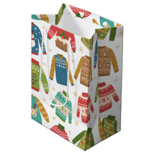 Bolsa De Regalo Mediana Festín de sudaderos Navidades feos pero adorables