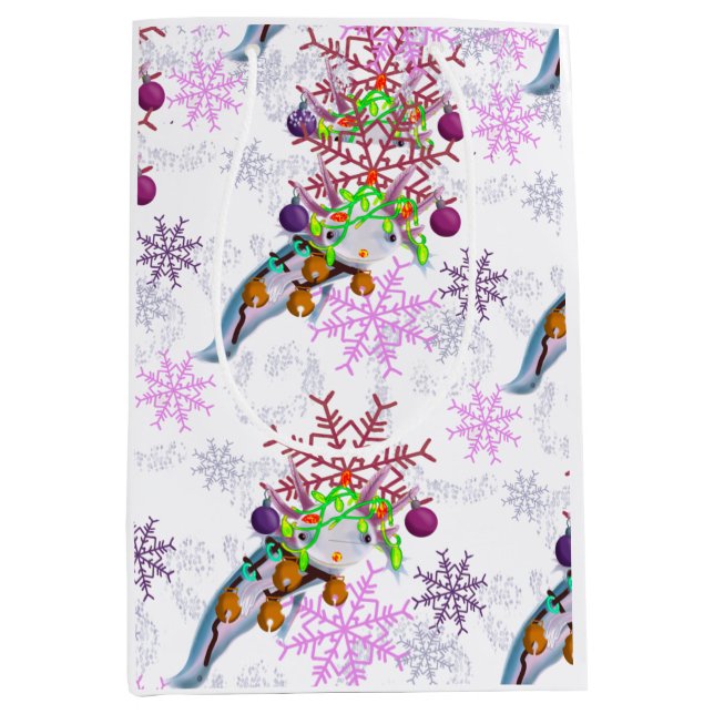 Bolsa De Regalo Mediana Festive Axlotl (Anverso)