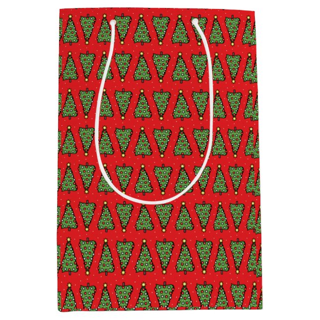 Bolsa De Regalo Mediana Festive Christmas Tree Gift Bag (Anverso)