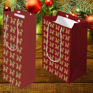 Bolsa De Regalo Mediana Festividad de los Navidades de perro con pipa de p