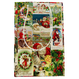 Bolsa De Regalo Mediana Festividad de los Navidades victorianos Santa Coll