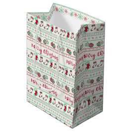 Bolsa De Regalo Mediana Festividad del patrón de sudor de los Navidades fe