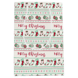 Bolsa De Regalo Mediana Festividad del patrón de sudor de los Navidades fe