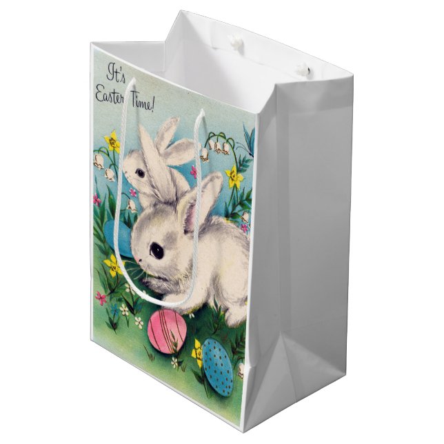 Bolsa De Regalo Mediana festividades retro de Pascua (Angulo Anverso)