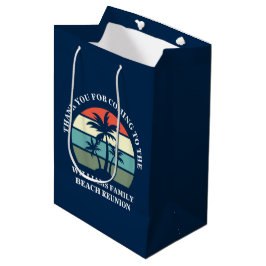 Bolsa De Regalo Mediana Fiesta Blue Beach Personalizado Tropical Palm Tree