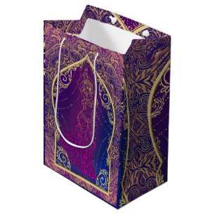 Bolsa De Regalo Mediana Fiesta de baile de vientre árabe marroquí púrpura
