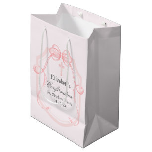 Bolsa De Regalo Mediana Fiesta de Confirmación en la Iglesia Rosa Bonita P