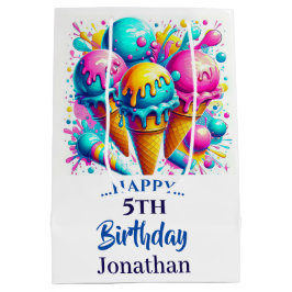 Bolsa De Regalo Mediana fiesta de cumpleaños de helados
