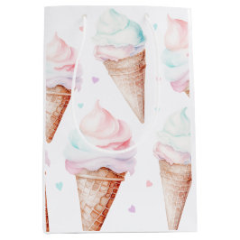 Bolsa De Regalo Mediana Fiesta de cumpleaños de helados